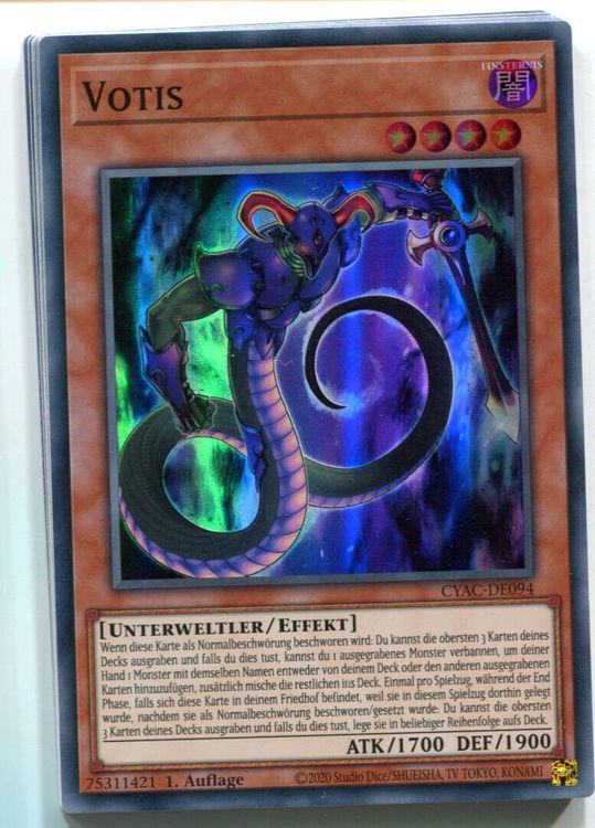 YuGIOH Votis Super Rare CYACDE094 Kaufen auf Ricardo