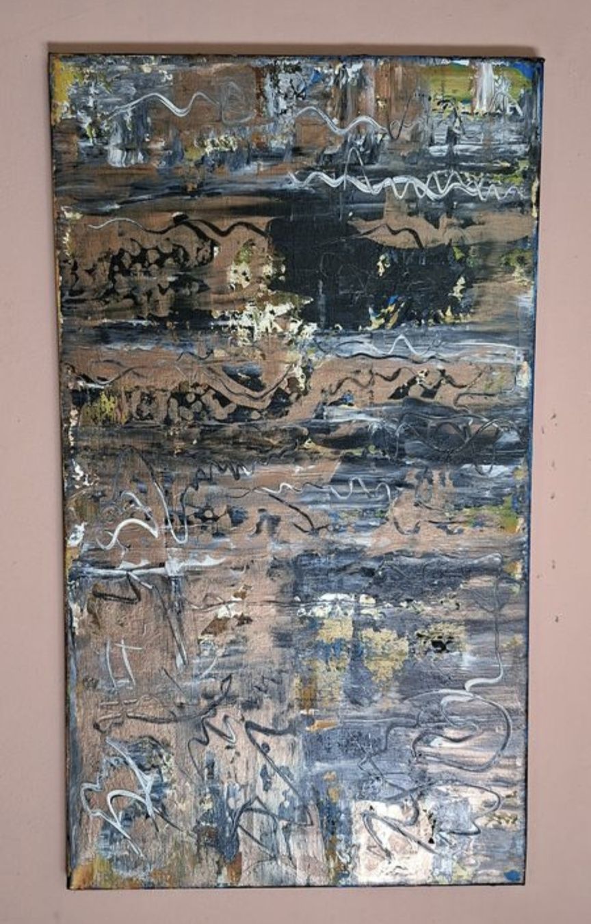 Tableaux: Gemälde " Echo der Erde" handmade 40×70 – Neuf (Voir description) à Riehen par Steinbock1970