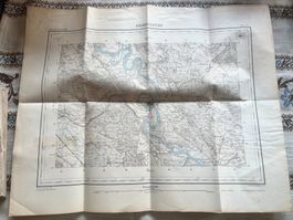 Carte topographique ancienne Bremgarten K.A.G. rare!