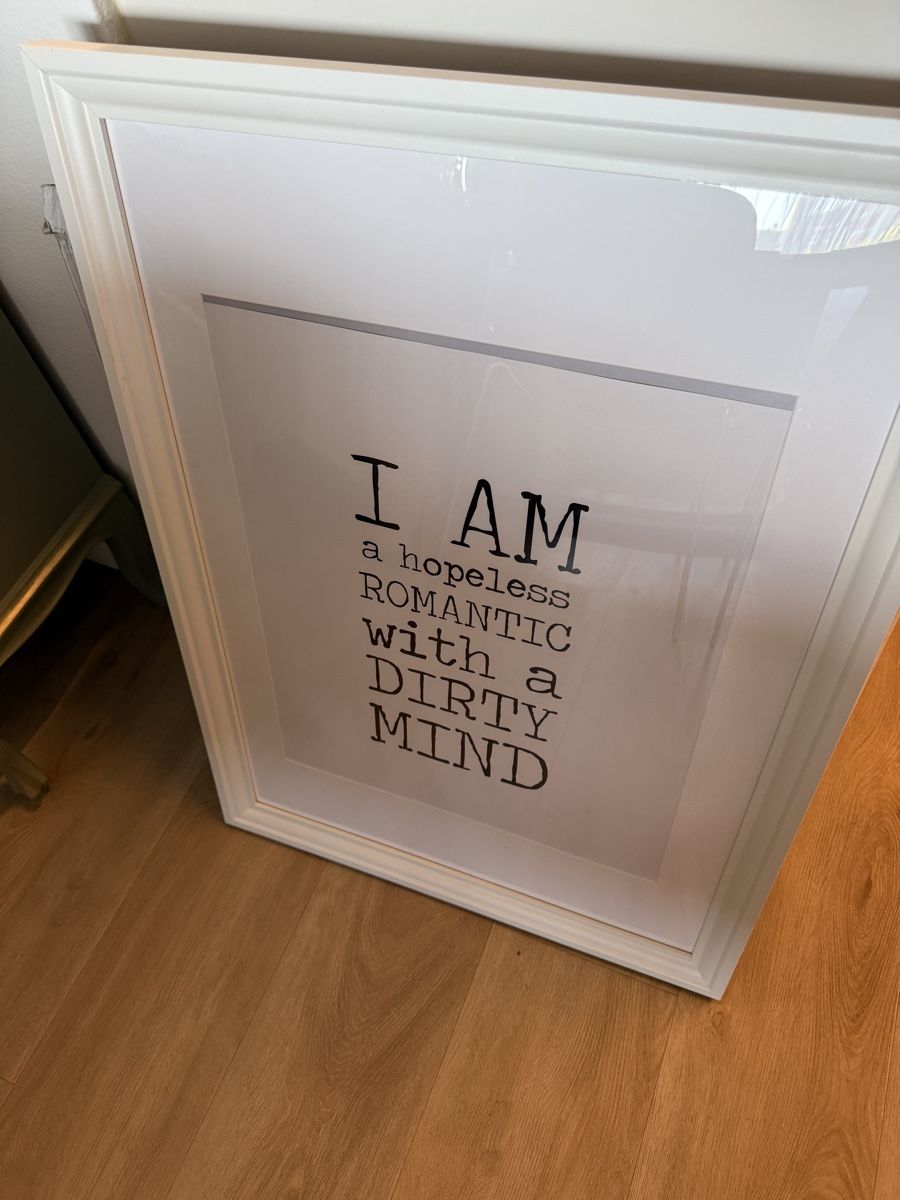 Foto & Immagini: Grosser Bilderrahmen mit Spruch, Weiss, 45x55cm, Deko-Objekt – Nuovo (secondo la descrizione) da Kaiseraugst venduto da Bil2305