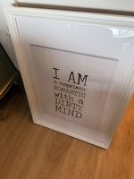 Grosser Bilderrahmen mit Spruch, Weiss, 45x55cm, Deko-Objekt