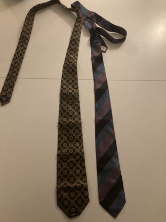Lot de 2 cravates homme en soie – Renzo Cavalli – Style vint