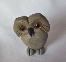 Eule Figur Naturstein Handgenacht sie Foto wunder schön