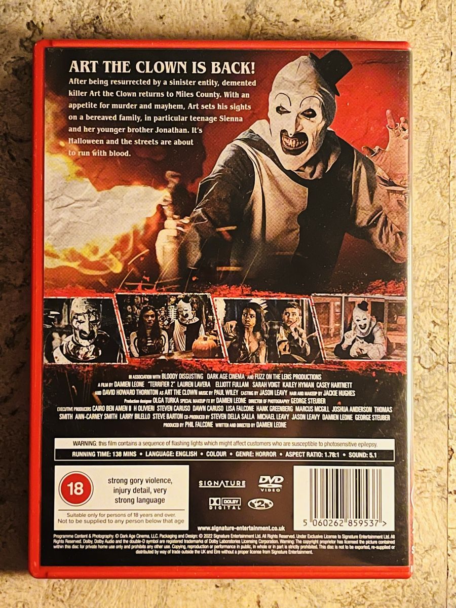 Tutti i DVDs: Terrifier 2 - Uncut DVD Englisch (Code 2) – Usato da Inkwil venduto da RetrOhyeah_Schweiz 1