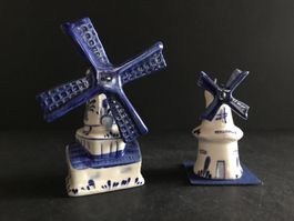 Windmühle Windmühlen Holland Delfts Blue Porzellan 2 Stk