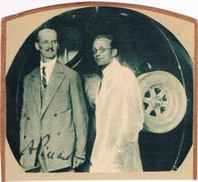 Auguste Piccard 1884-1962 Autogramm Ballon mit Paul Kipfer