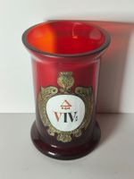 Antikes Apotheker Glas Rot Rubinglas Gefäß 19Jh. 11.5cm
