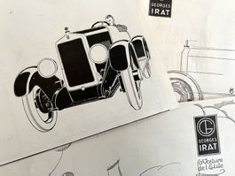 Georges Irat Cars - 3 alte Werbungen / Publicités 1924