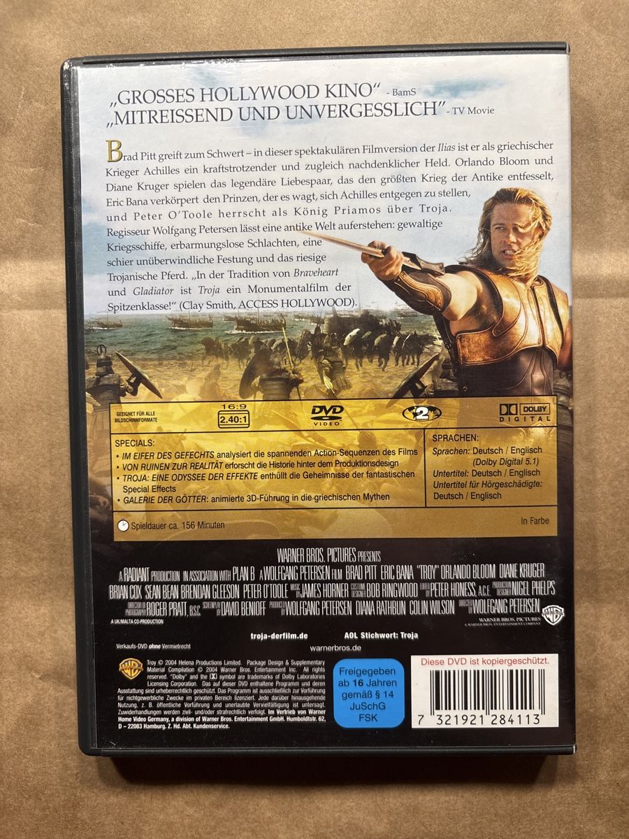 Tutti i DVDs: DVD Troja (2404) – Usato da Ruswil venduto da Slivio_ 1