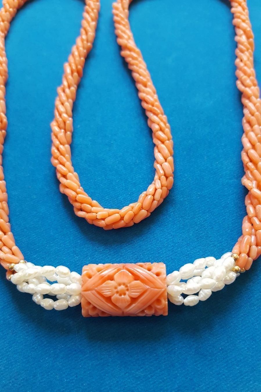 Catenine: Coralle Kette mit 585 Gold kugeln/Perlen – Usato da Wald ZH venduto da Aniade 7