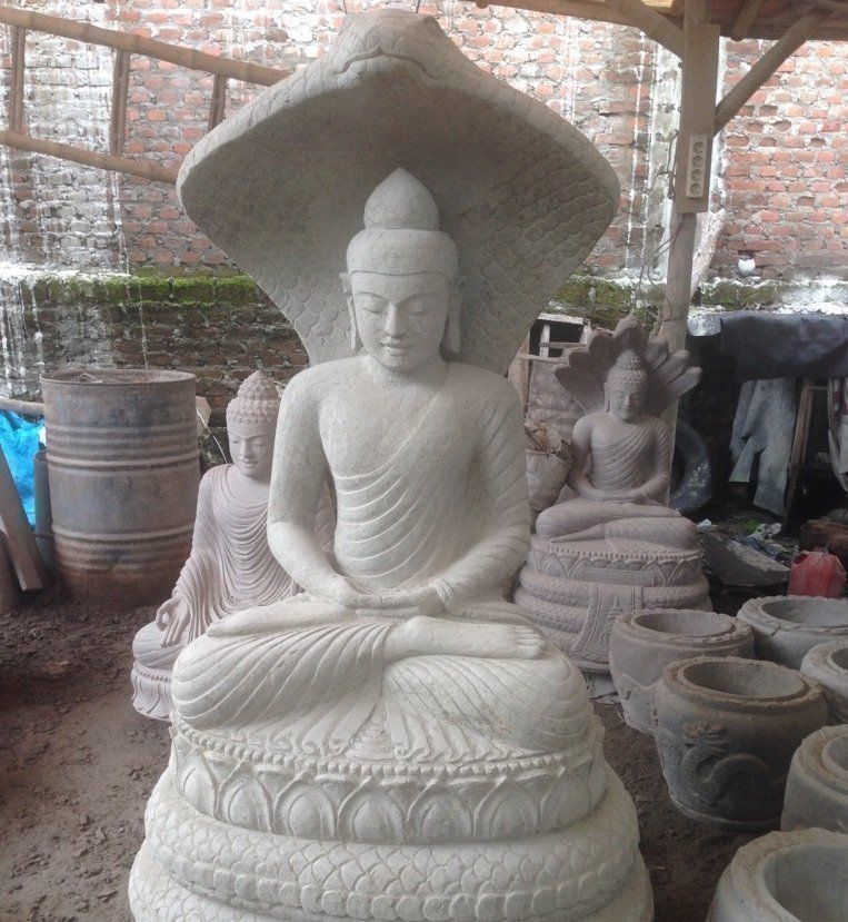 Sculture & Statue: Budha Skulptur Cobra Buda Steinskulptur – Nuovo e nell'imballaggio originale da Daisendorf venduto da Wohn-Kult