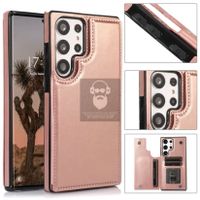 Schutzhülle Etui Leder Case für Samsung Galaxy S23 Ultra