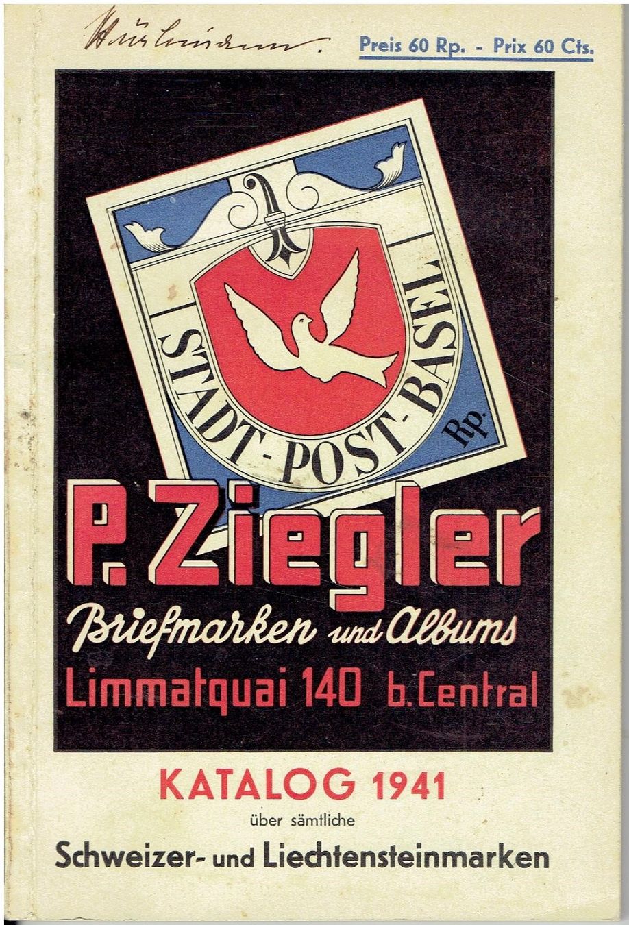 Bücher: Briefmarkenkatalog 1941, P. Ziegler – Gebraucht aus Flims - Dorf von Stagediver