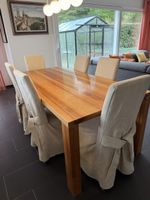 6 Chaises avec housses beiges, très confortables