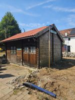 Holzchalet Hütte Gartenhaus mit Fenster und Licht