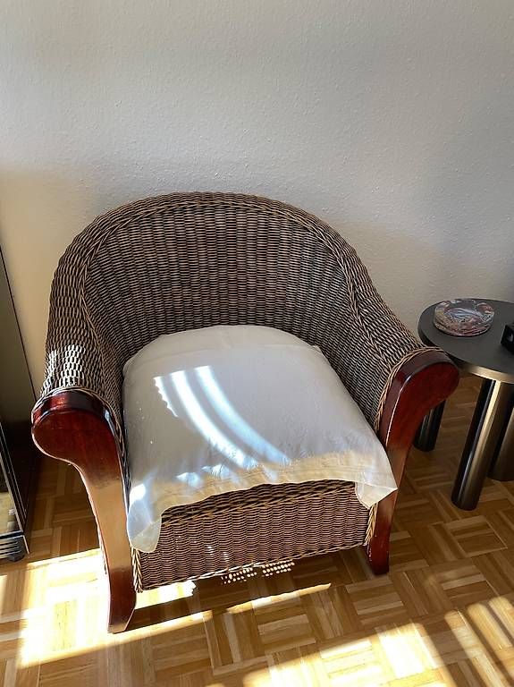 Poltrone: Fauteuil en rotin et bois – Usato da Vessy venduto da M974