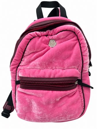 Rucksack Moncler Samt Pink kleiner Stadtrucksack gut