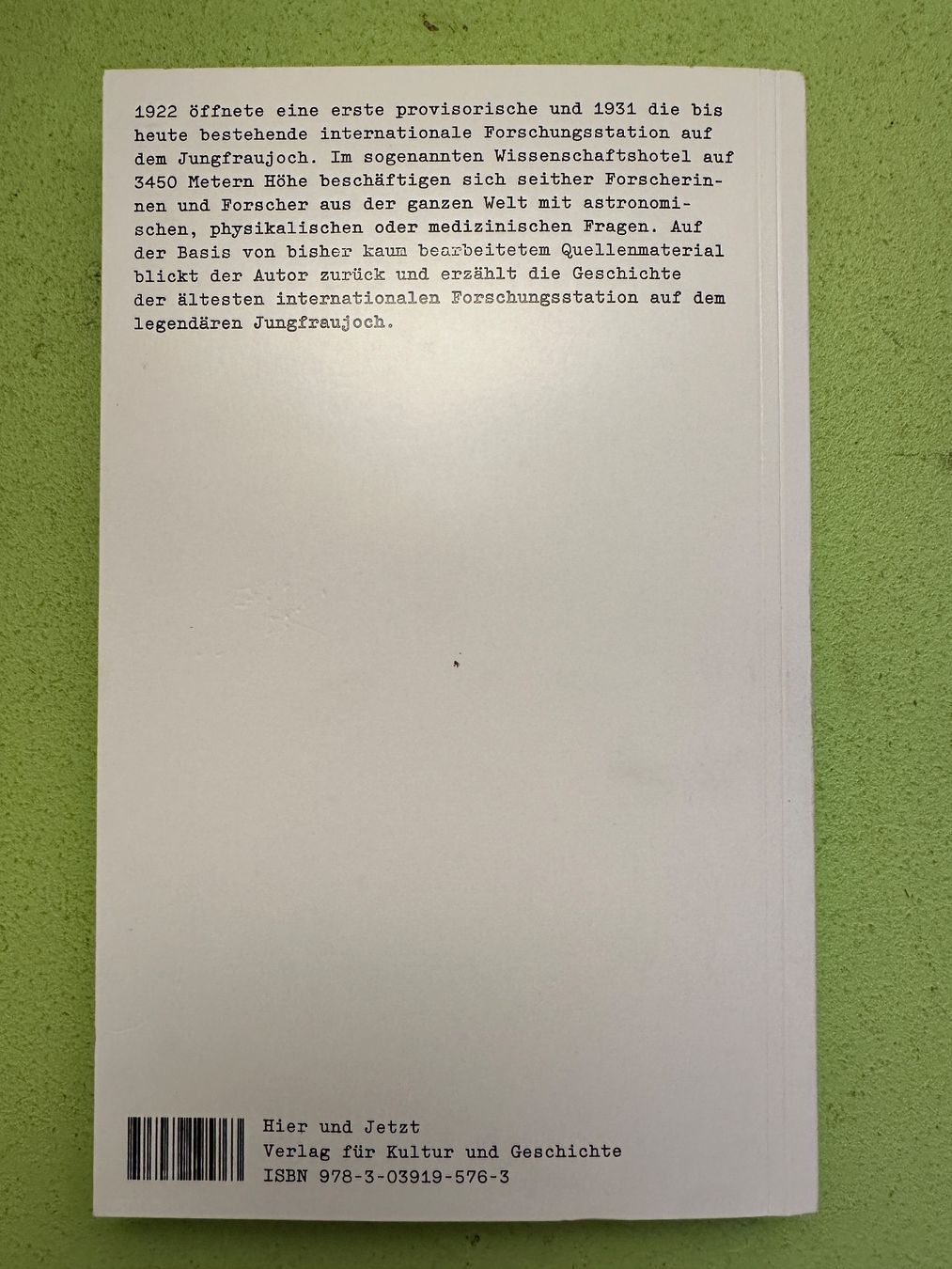 Libri: Leander Diener: Das Jungfraujoch. – Usato da Zürich venduto da allp 8