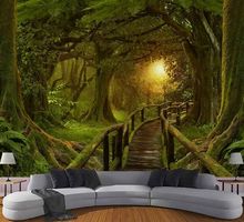 Wandbehang Weg durch den Wald 150cm x 100cm