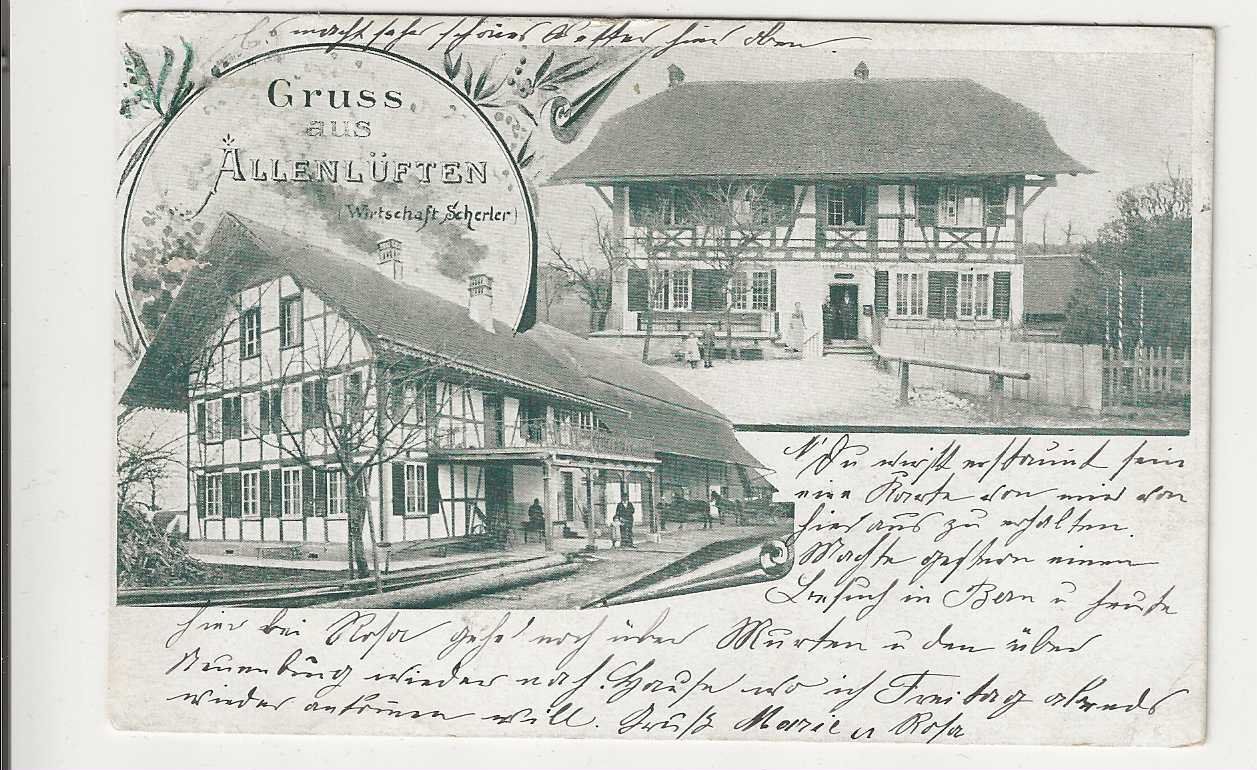 Cartoline postali: Allenlüften-Gümmenen, 1903 – Usato da Spiez venduto da Niesen20
