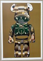 Death: Gold Rolex Bearbrick, POP Art, signiert 21/100