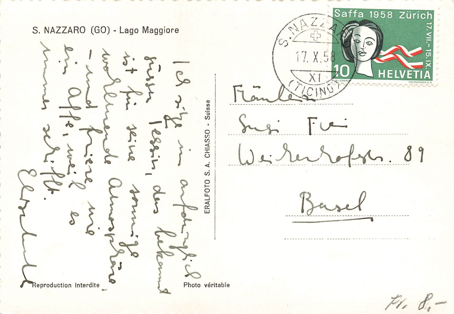 Cartoline postali: S. Nazzaro Gambarogno G – Usato da Biasca venduto da Blenio71 1