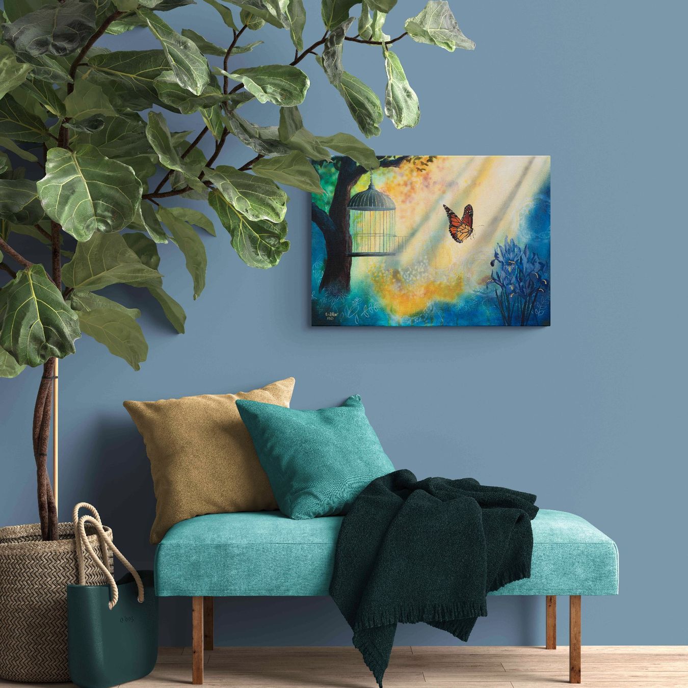 Dipinti: Original Kunstwerk "Garten des Lichts", 50 x 70 cm – Nuovo e nell'imballaggio originale da Tägerwilen venduto da Simone_Widler_Art 1