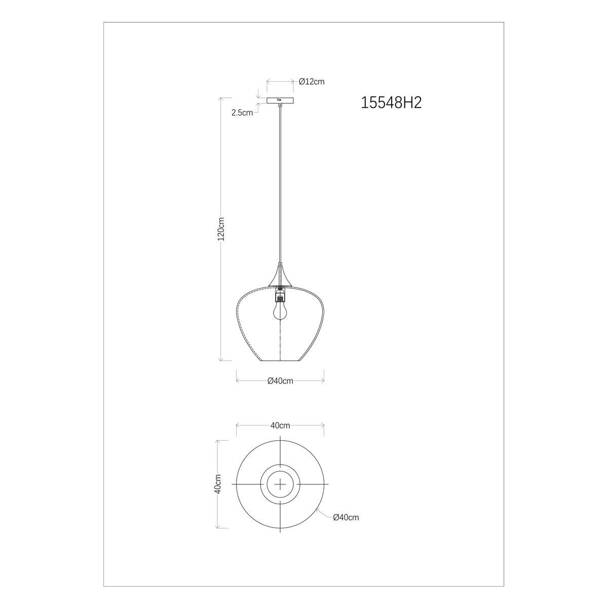 Lampadari & plafoniere: Pendelleuchte, Metall, Glas, 40 cm Ø – Nuovo (secondo la descrizione) da Kreuzlingen venduto da Smart-Light 4