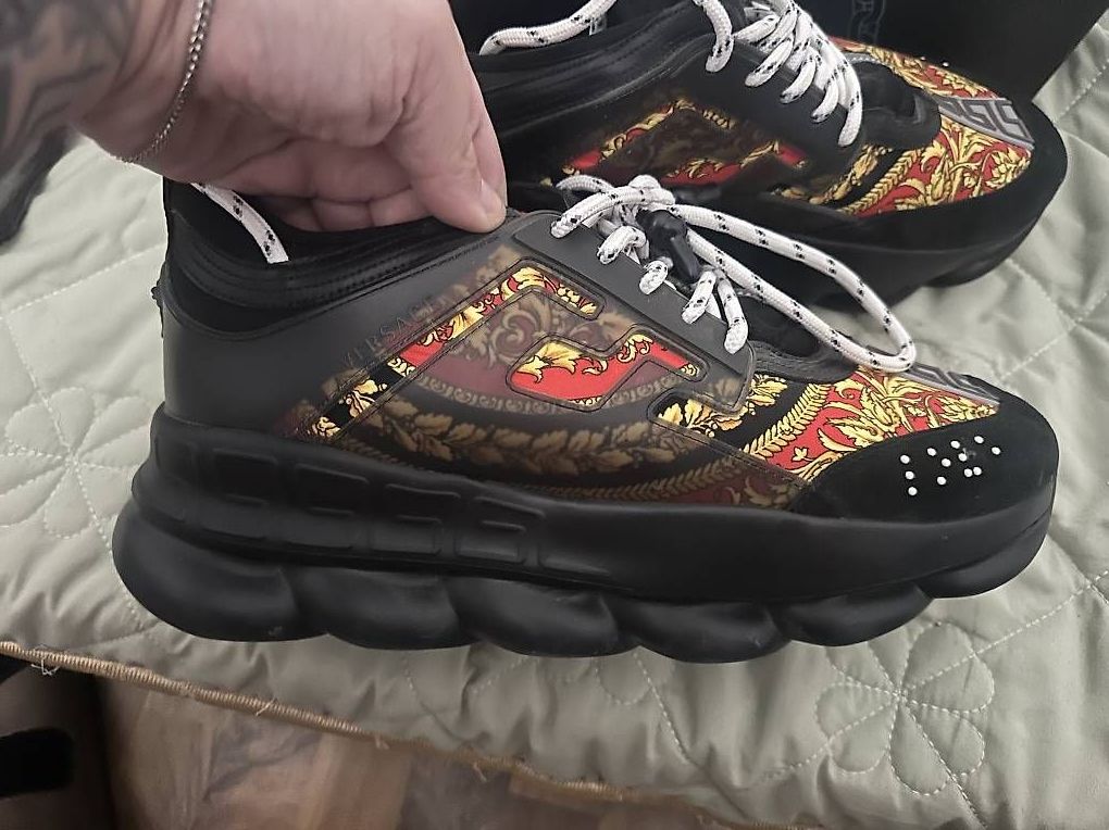 Versace Scarpe da uomo: Versace Chain Reactions gemustert 46,5 – Usato da Waldenburg venduto da Red_Diamond 1