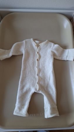 Hessnatur Baby Overall Wollfleece Natur, Grösse 50/56