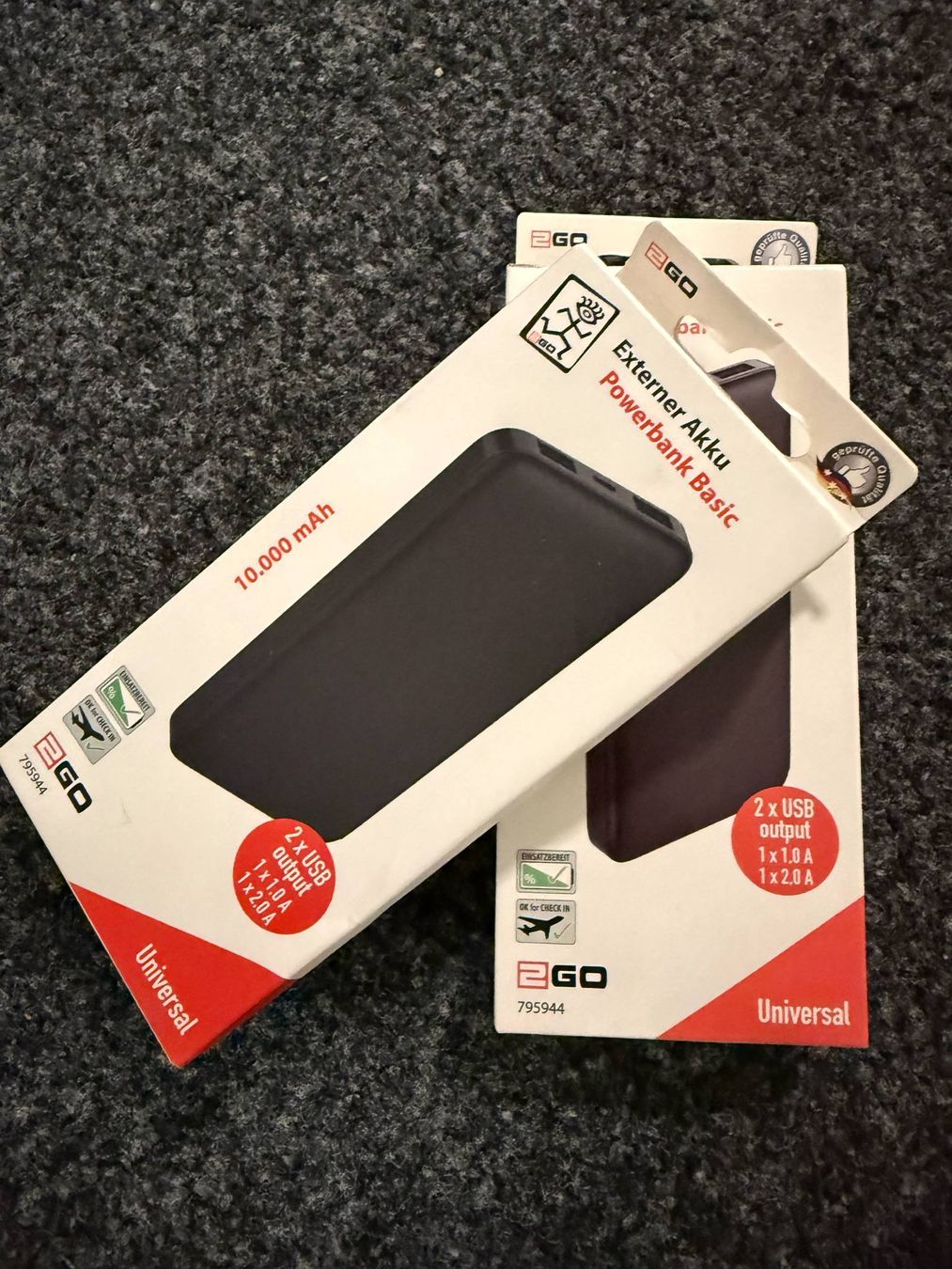 Batterie: Powerbank 2GO 10000 mAh, Lithium-Polymer 2 Stk – Nuovo e nell'imballaggio originale da St. Gallen venduto da pho_pro 1