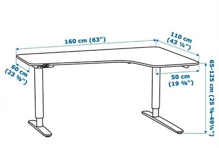 Scrivanie: Bureau d'angle Assis/Debout Bekant – Usato da Vevey venduto da meg2007 1