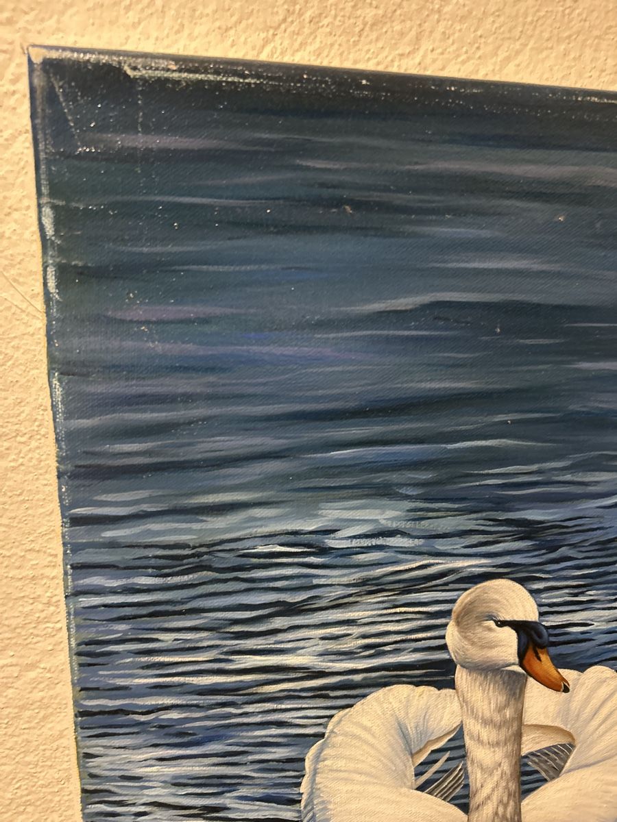 Dipinti: Gemälde "Schwan" signiert- Einzigartig & Handgemalt! – Usato da Glarus venduto da KunstWerkEr-LS87 4