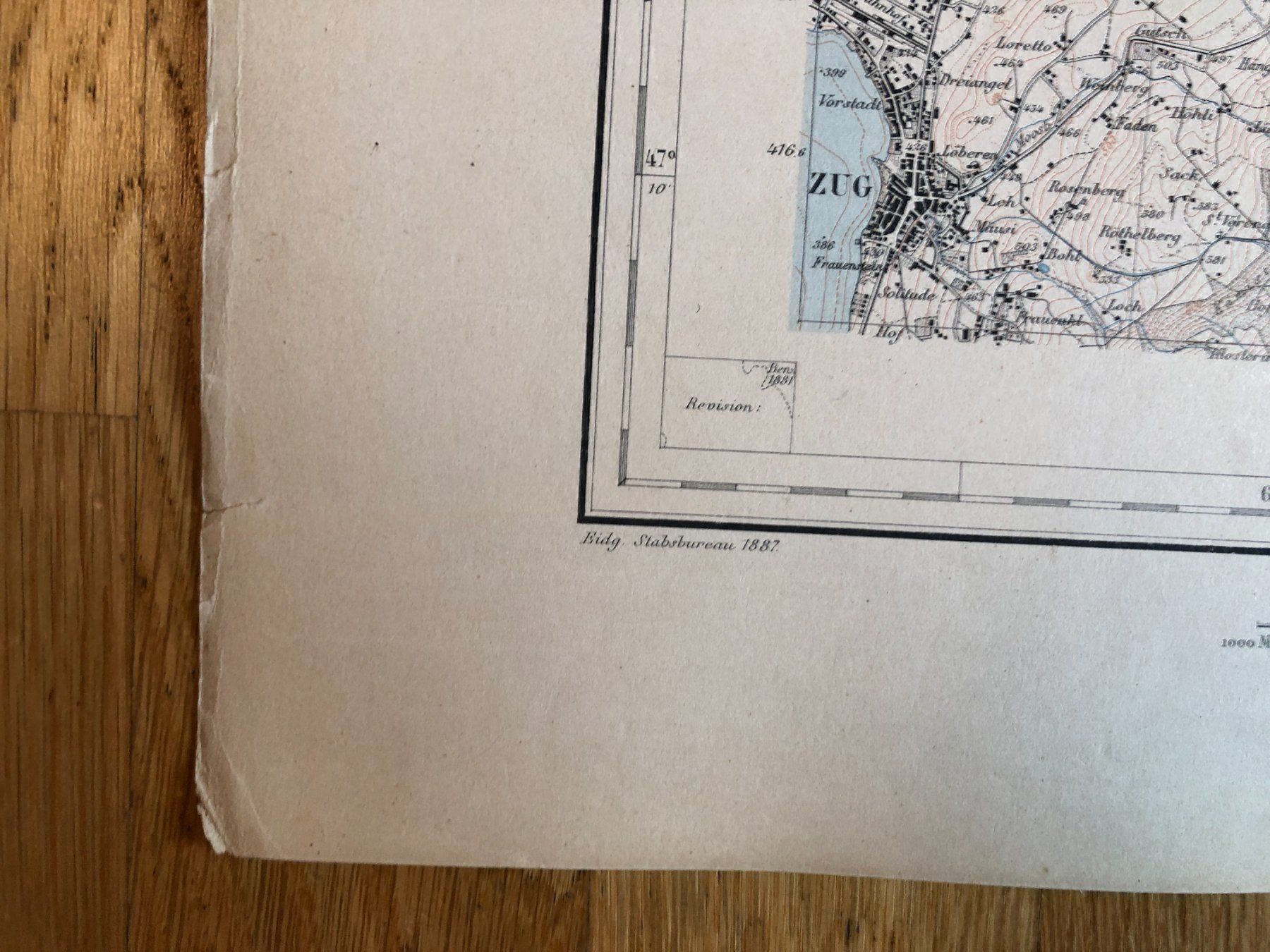 Landkarten & Atlanten: Siegfriedatlas Bl. 191: Zug 1887 – Gebraucht aus Zürich von allp 7
