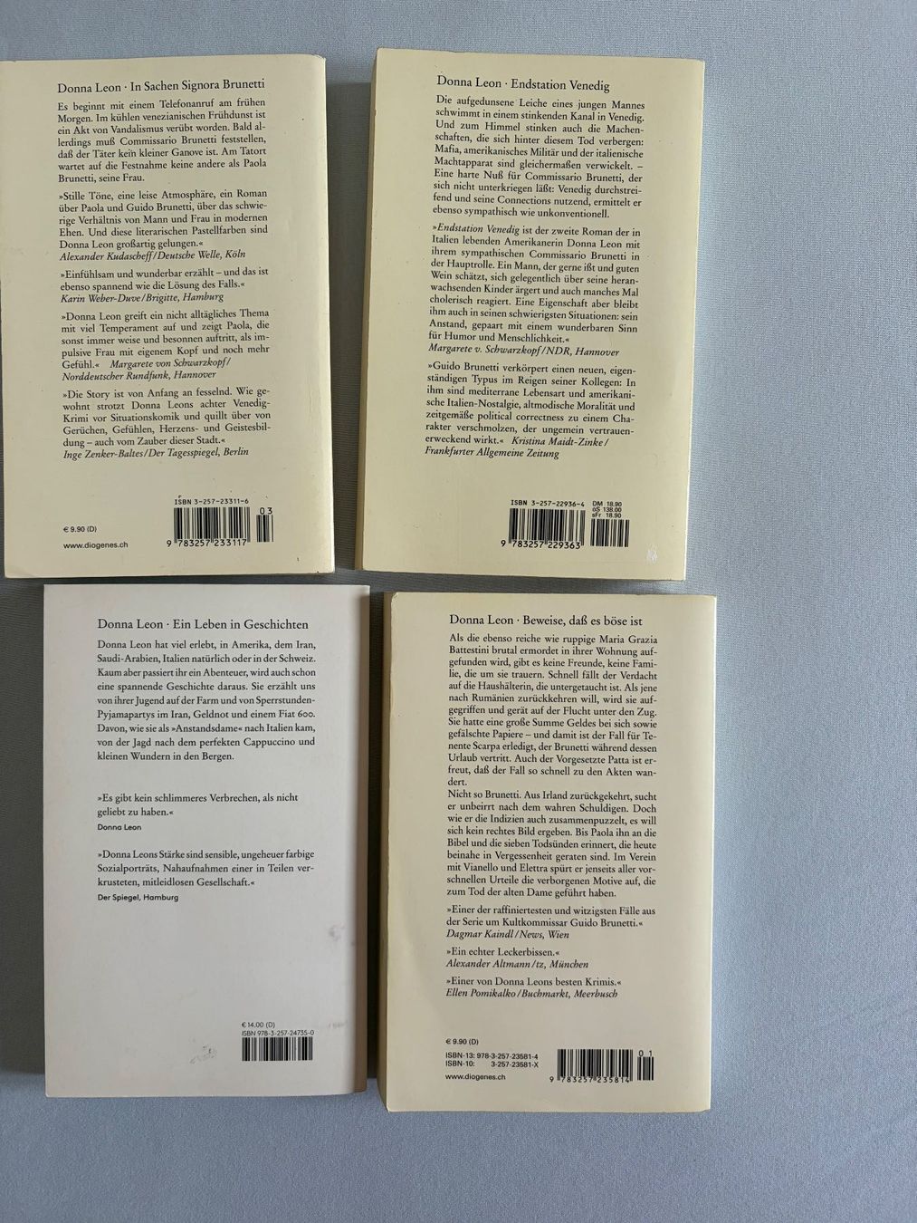Libri: 4 Donna Leon Bücher – Usato da Zürich venduto da Fortunalis 2