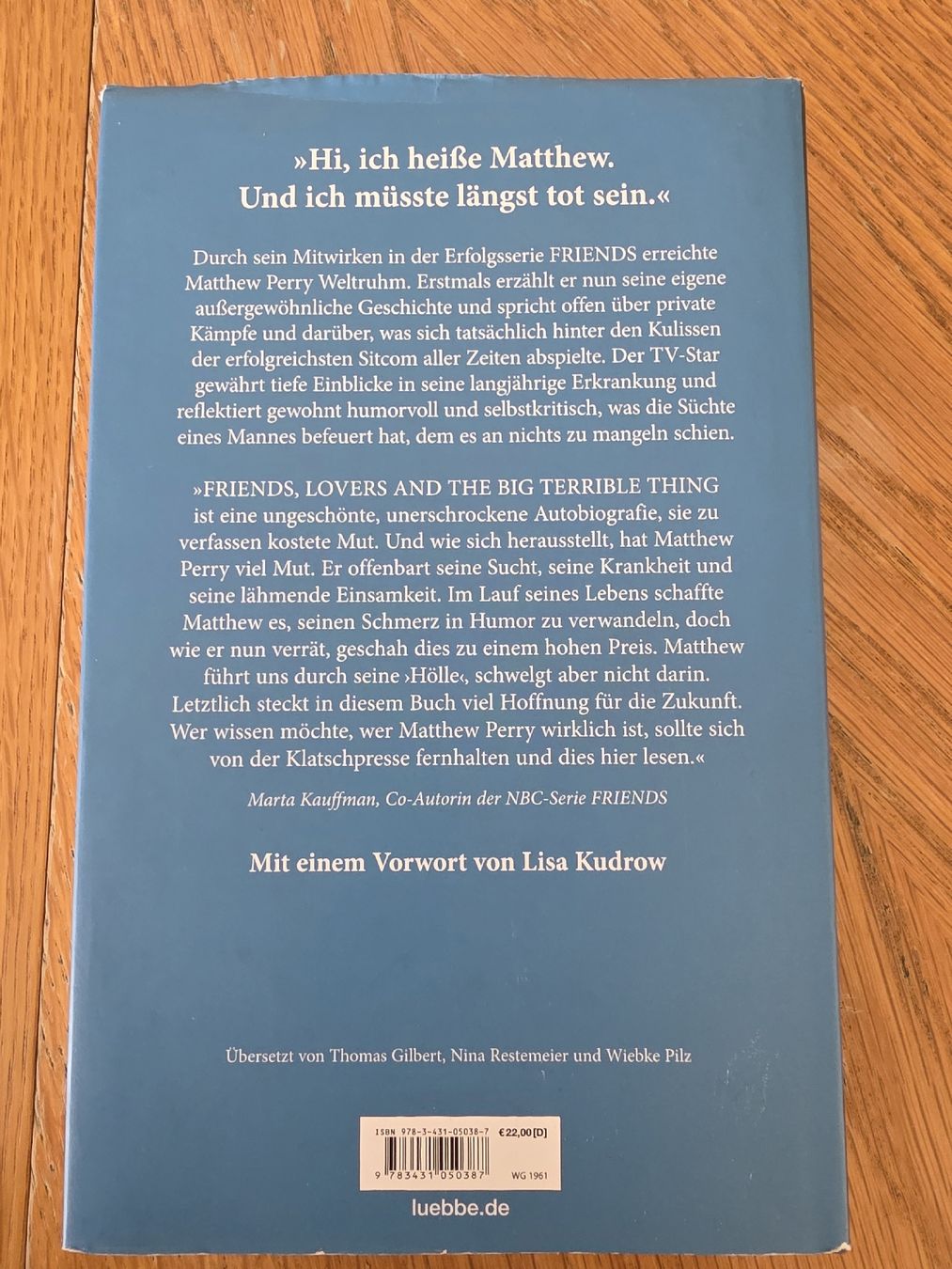 Libri: Biografie von Matthew Perry – Usato da Muri AG venduto da ramitravel1 1