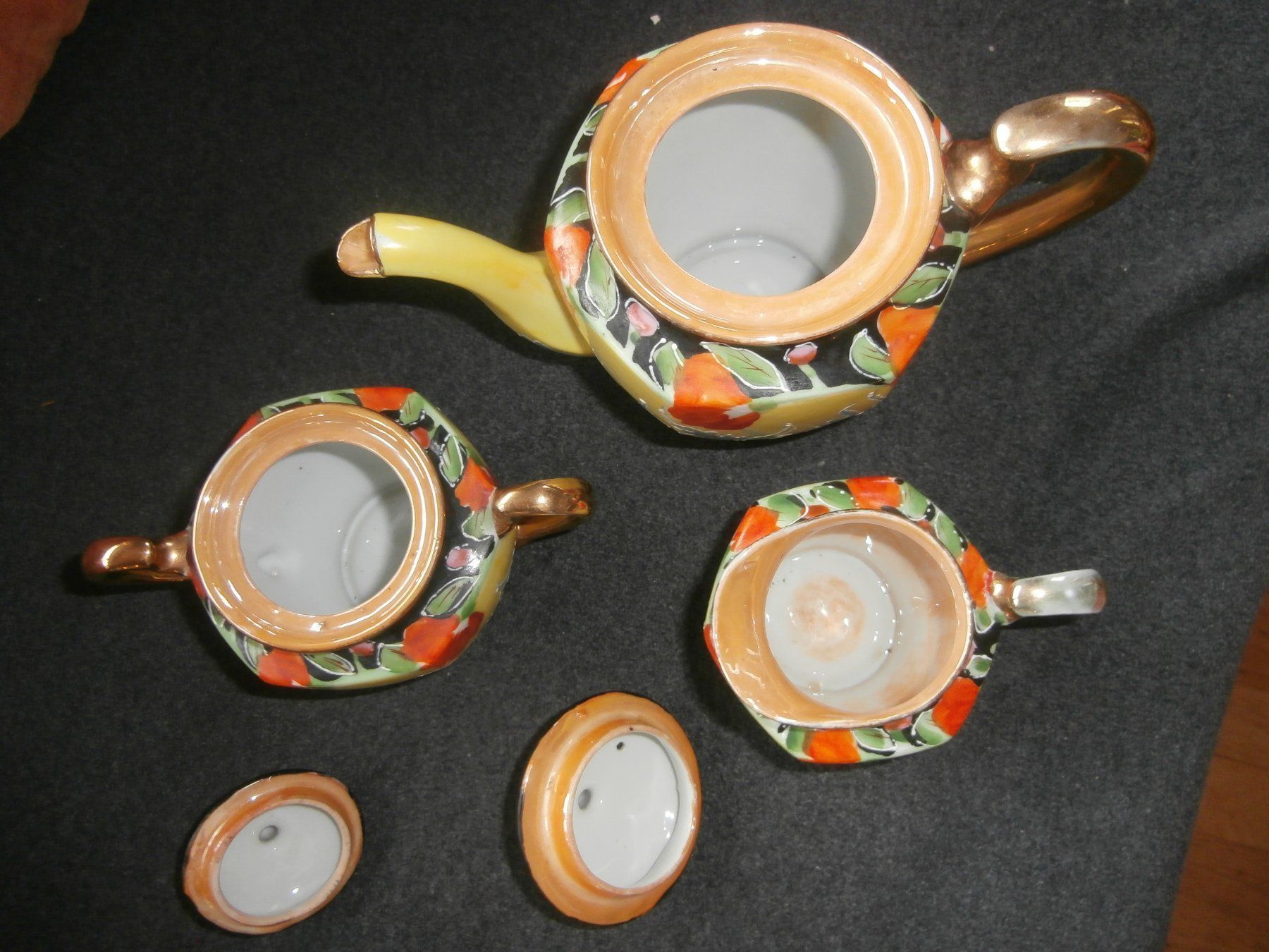 Set di piatti: älteres Tee-Services 16-teil. Japan, handbemalt – Usato da Rüschegg-Heubach venduto da Ofen111 1