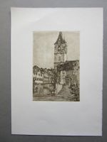ZÜRICH RAIERUNG AQUATINTA SIGNIERT