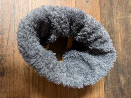 Winter Strickschlauch mit Fleecefutter, Gelb/Grau, Neu!