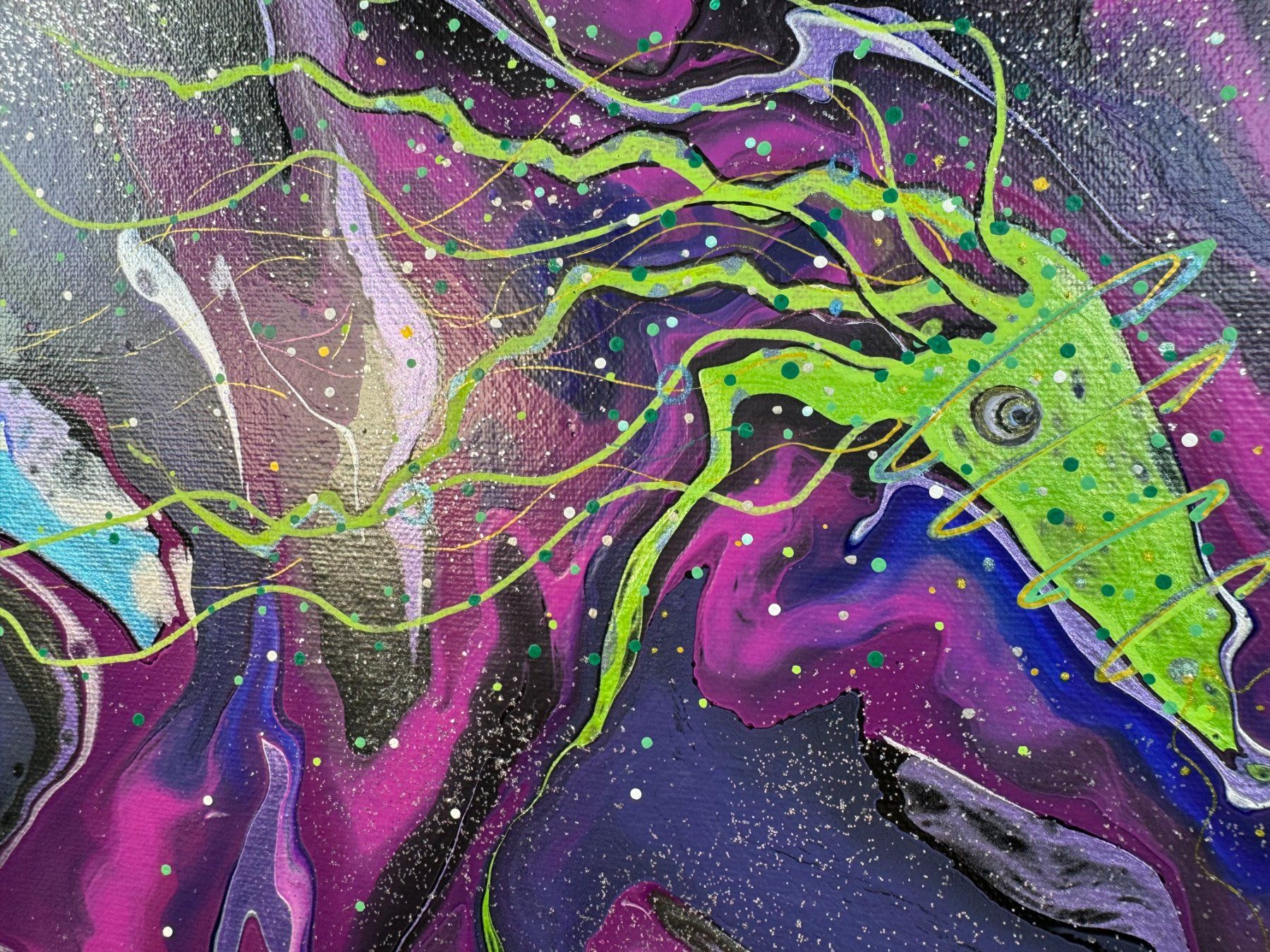 Dipinti: Acryl-Flüssigkeitsmalerei, rechteckig – Usato da Schlieren venduto da MayaSheng1983 1