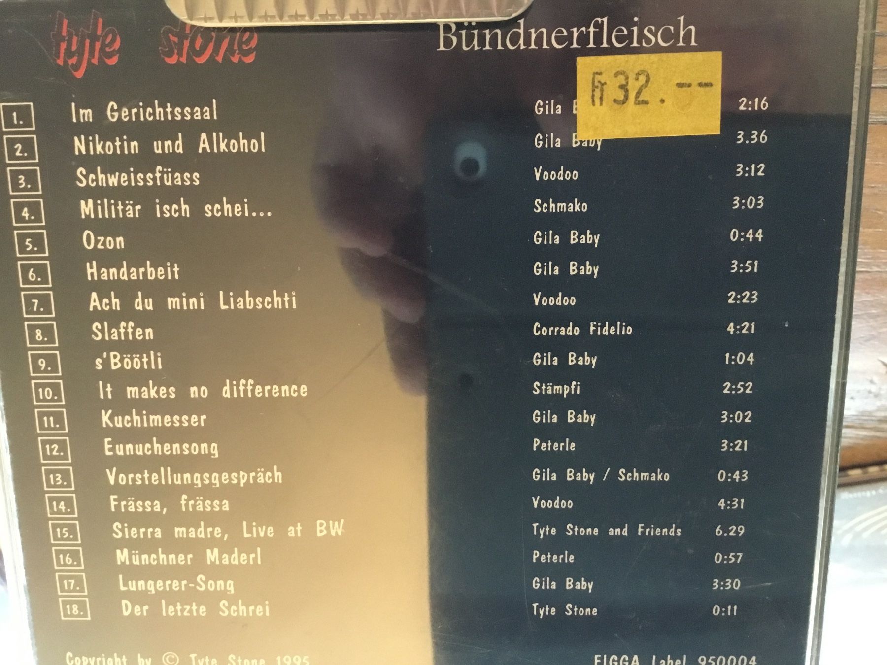 CDs: Bündnerfleisch   CD Tyte Stone. 🎸 – D'occasion à Thierachern par sweden08 1