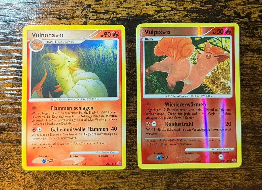 Pokémon Carte collezionabili: Vulnona Rare & Vulpix Reverse Holo / 36 & 102 – Usato da Zürich venduto da PEACECOCOON