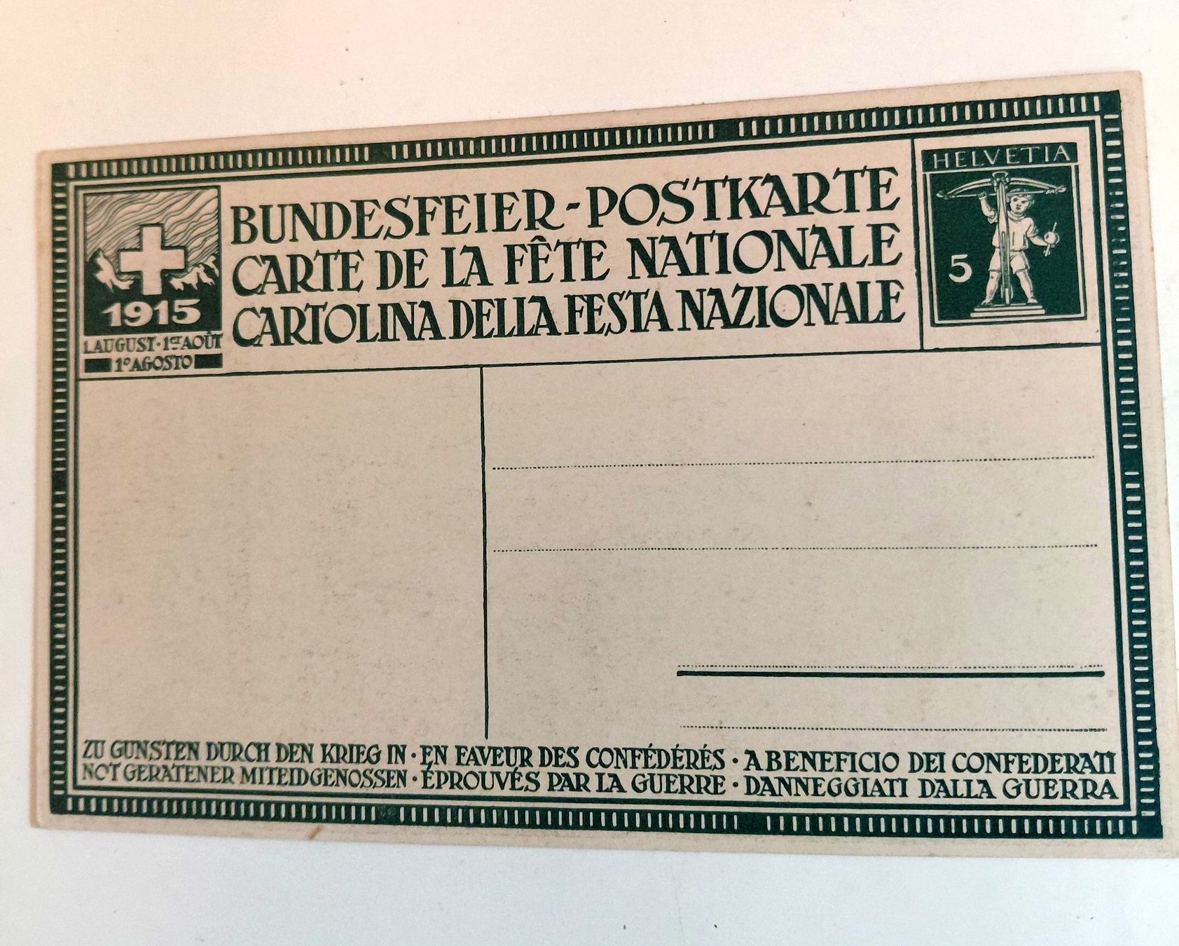 Ansichtskarten: 2 PK 1913 und 1915 – Gebraucht aus Zürich von Rosys 2