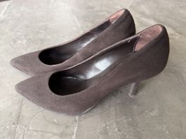 Dunkelbraune Wildlederpumps Navyboot, 37.5