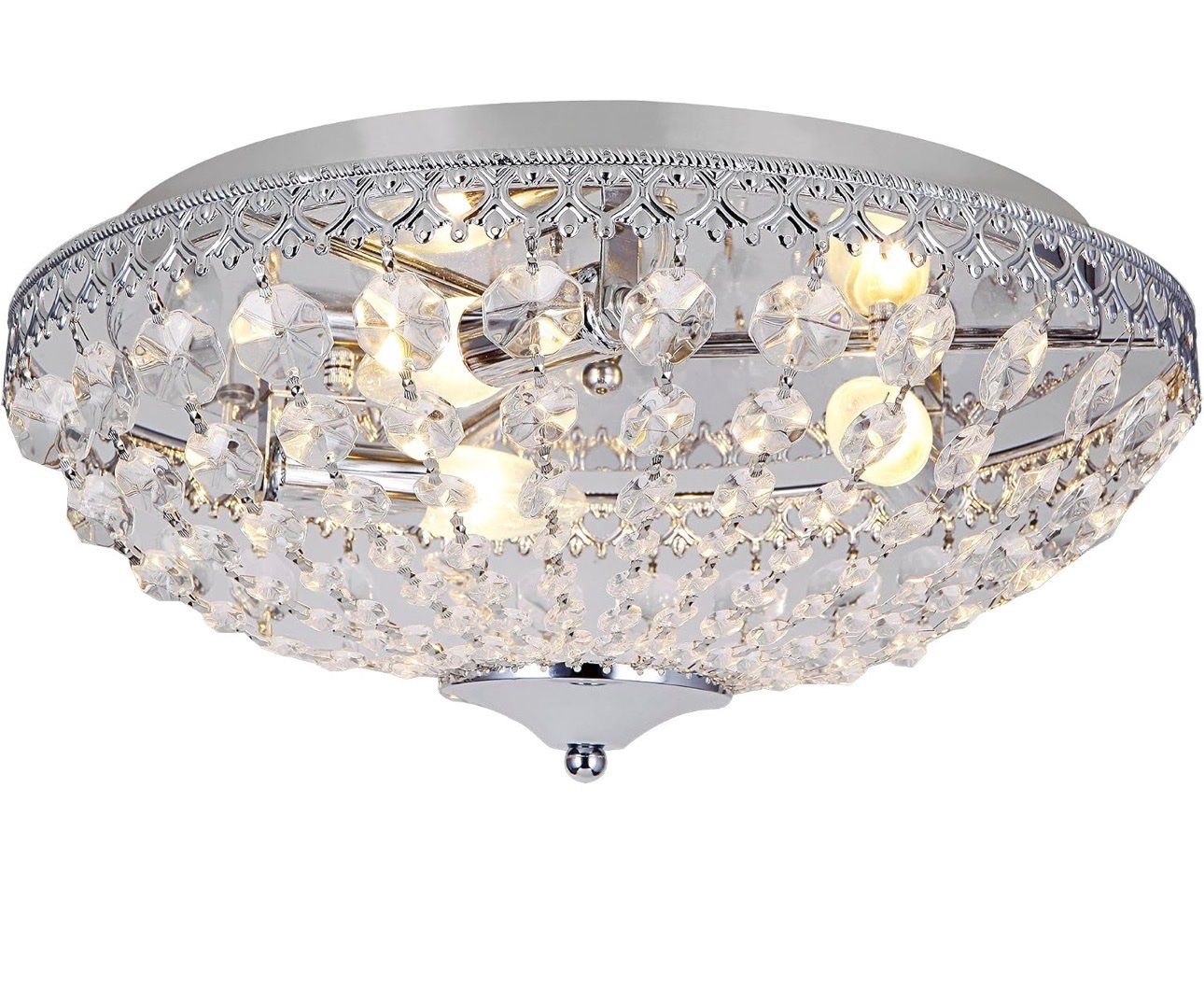 Lampadari & plafoniere: Deckenleuchte Kristall Kunst rund chrom silber – Nuovo e nell'imballaggio originale da Strengelbach venduto da retourenjaeger.ch 1