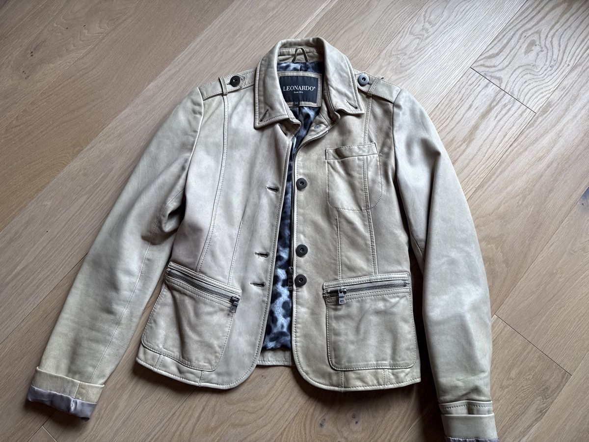 Giacche: Leonardo Lederjacke beige, Grösse M – Usato da Hornussen venduto da Regeboge77