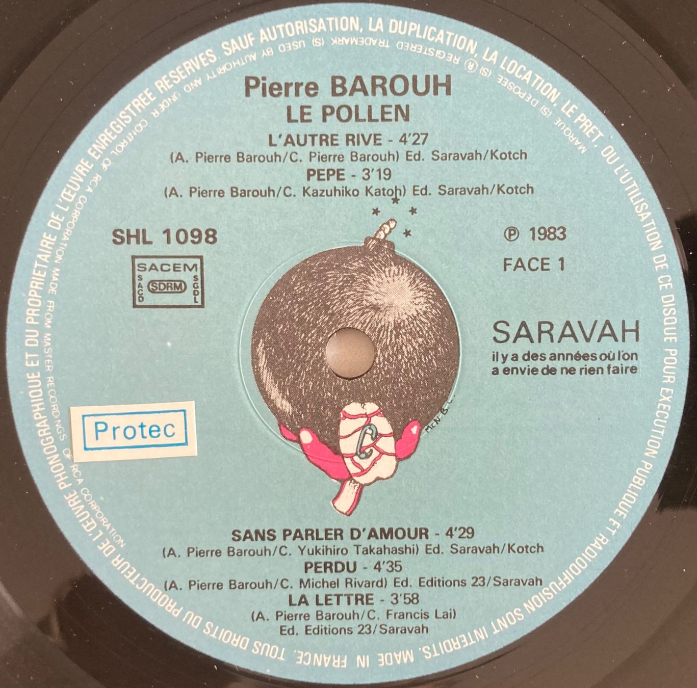 Dischi in vinile: PIERRE BAROUH - LE POLLEN – Usato da Poliez-Pittet venduto da Newtown-Records 3