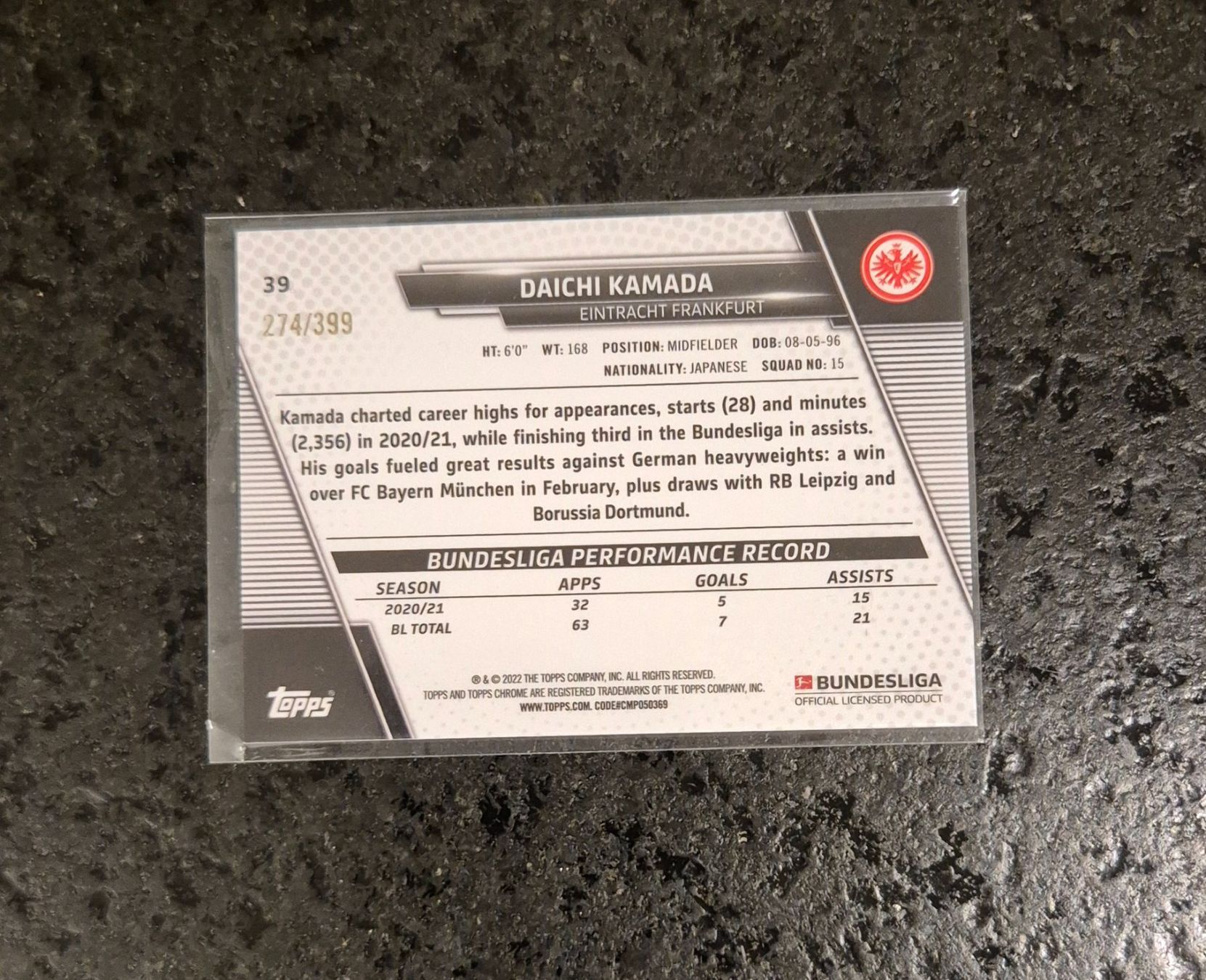 Topps Carte collezionabili: Daichi Kamada /399 - Frankfurt - Topps – Nuovo (secondo la descrizione) da Burg AG venduto da Danoe 1