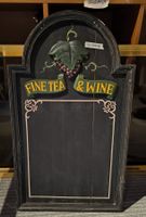 Werbetafel Fine Rea & Wine