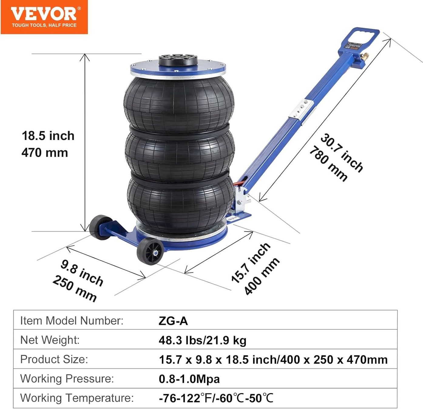 Hebebühne & Wagenheber: VEVOR Pneumatischer Wagenheber 5t – Neu und originalverpackt aus Bottighofen von zaap 3